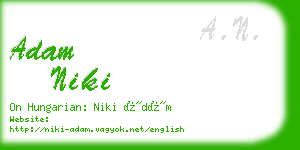 adam niki business card